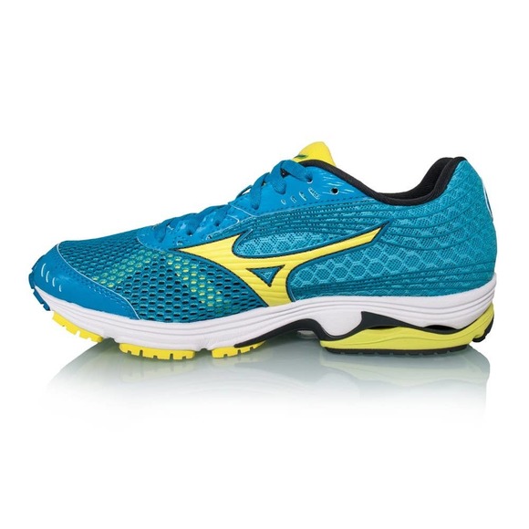 Mizuno Wave Sayonara 3 Running Sneaker 7.5 Turquoise/Yellow - Picture 2 of 14